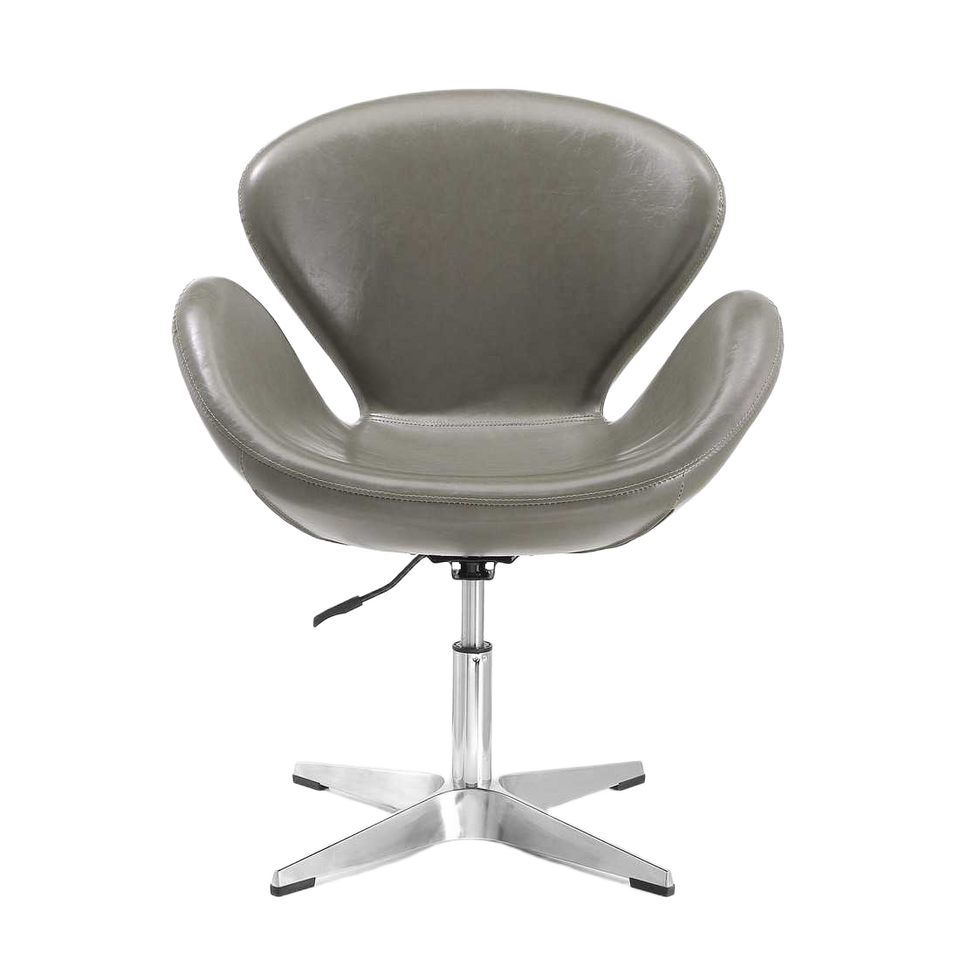 Raspberry Upholstered Swivel Lounge Chair