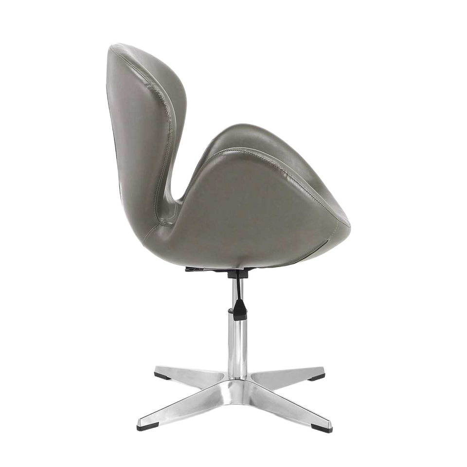 Raspberry Upholstered Swivel Lounge Chair
