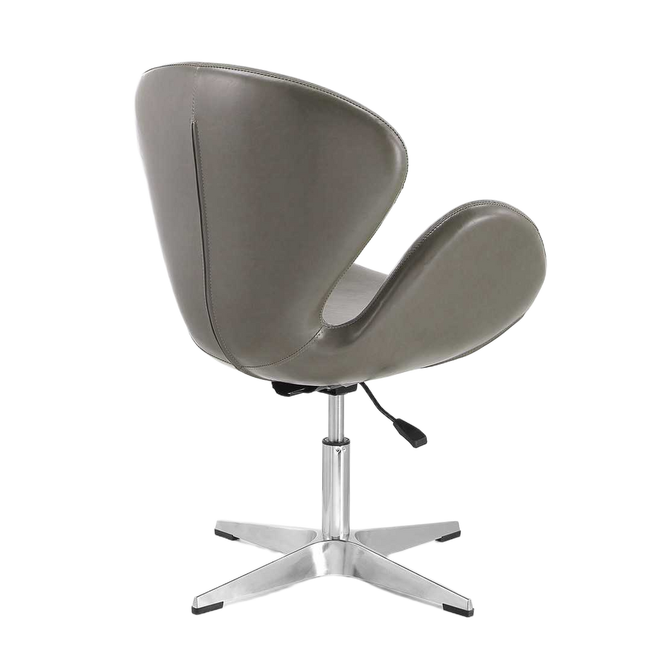 Raspberry Upholstered Swivel Lounge Chair