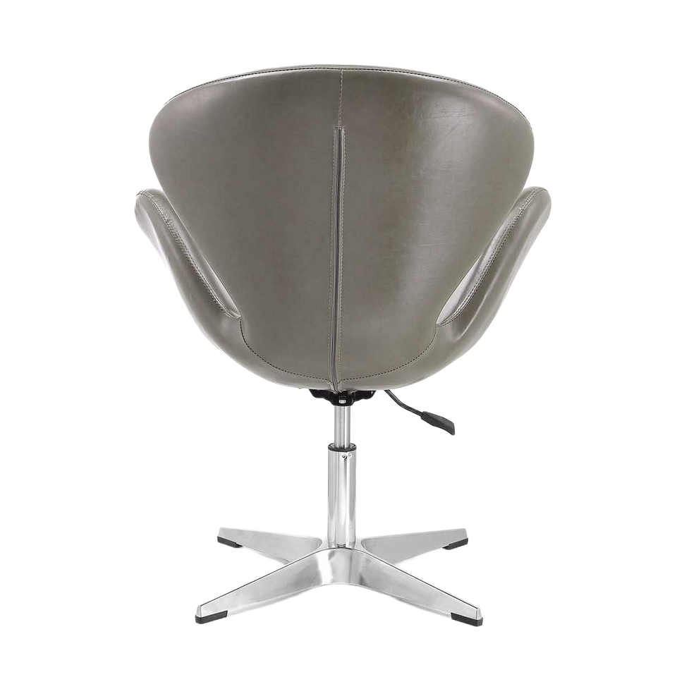 Raspberry Upholstered Swivel Lounge Chair