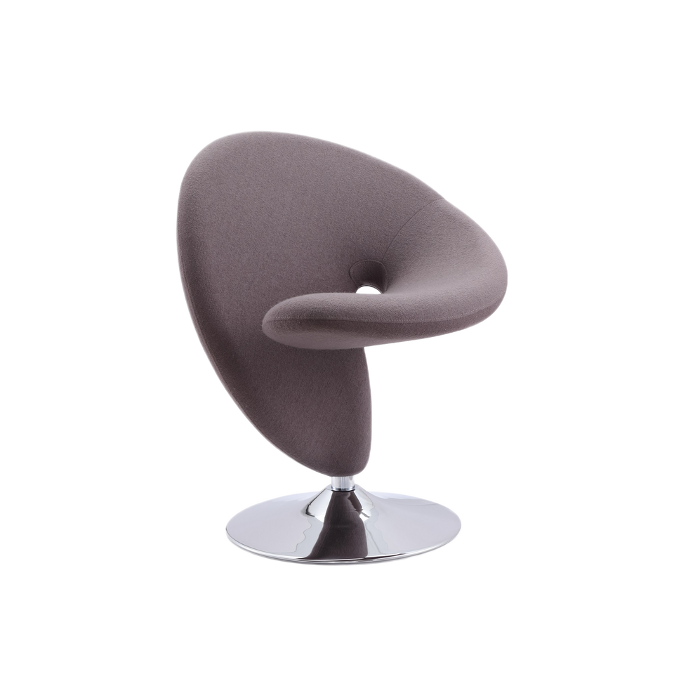 Curl Wool Blend Swivel Lounge Chair