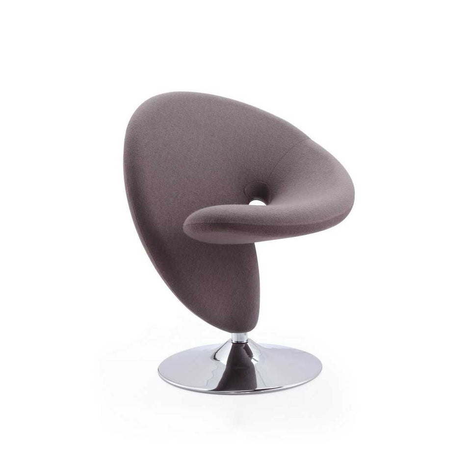 Curl Wool Blend Swivel Lounge Chair