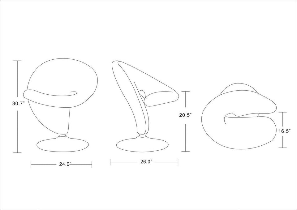 Curl Wool Blend Swivel Lounge Chair