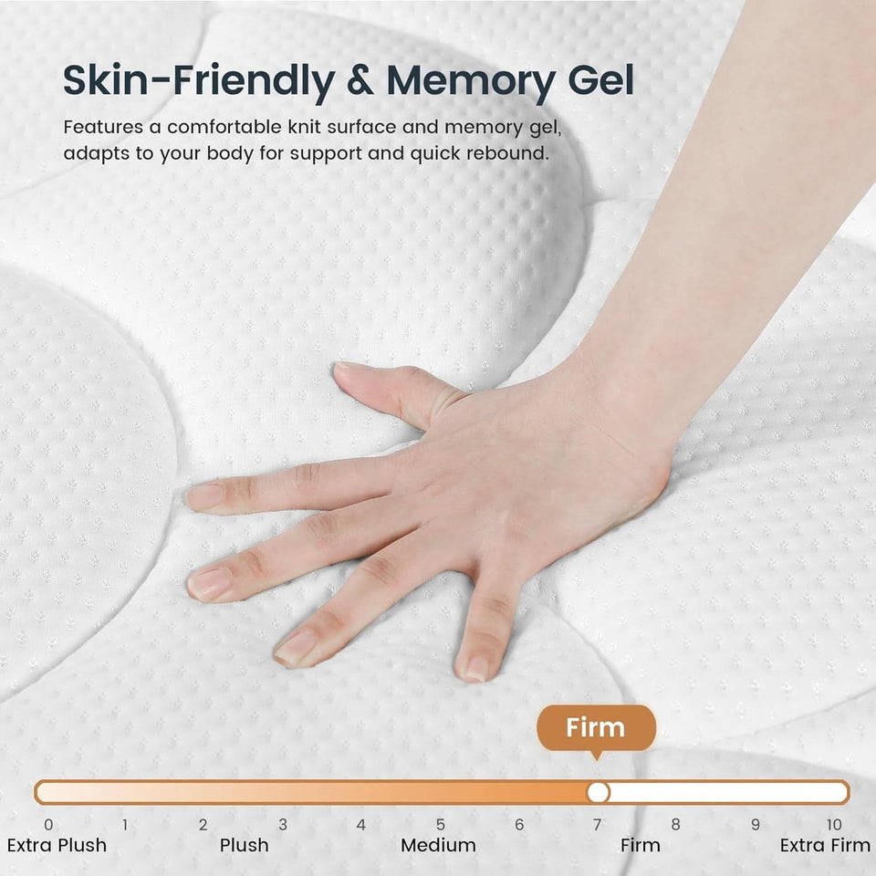 Queen Gel Memory Foam Hybrid Mattress Fourteen Inch Edge Support