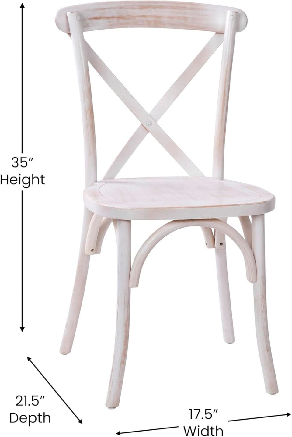 2 Pack Lime Wash X Back Dining Chairs Stackable For Banquet Hall And Dining Room Areas