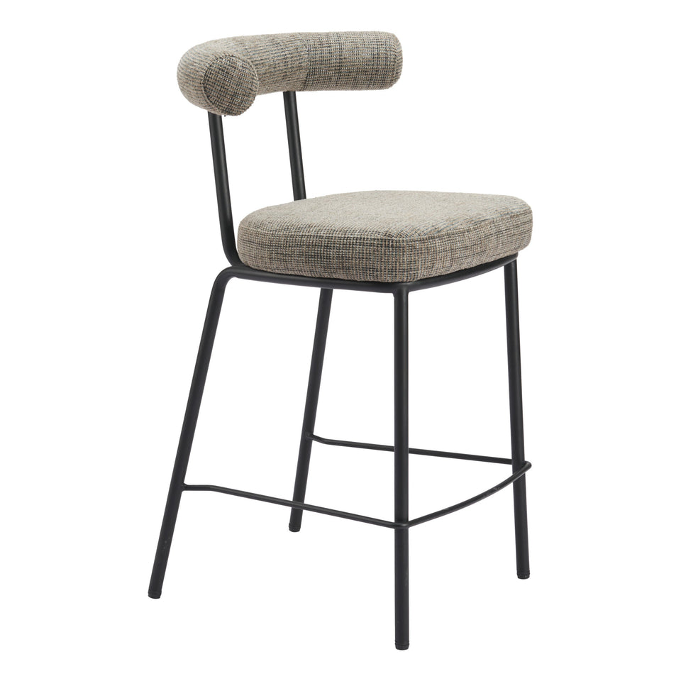 Kede Counter Stool Green Tweed