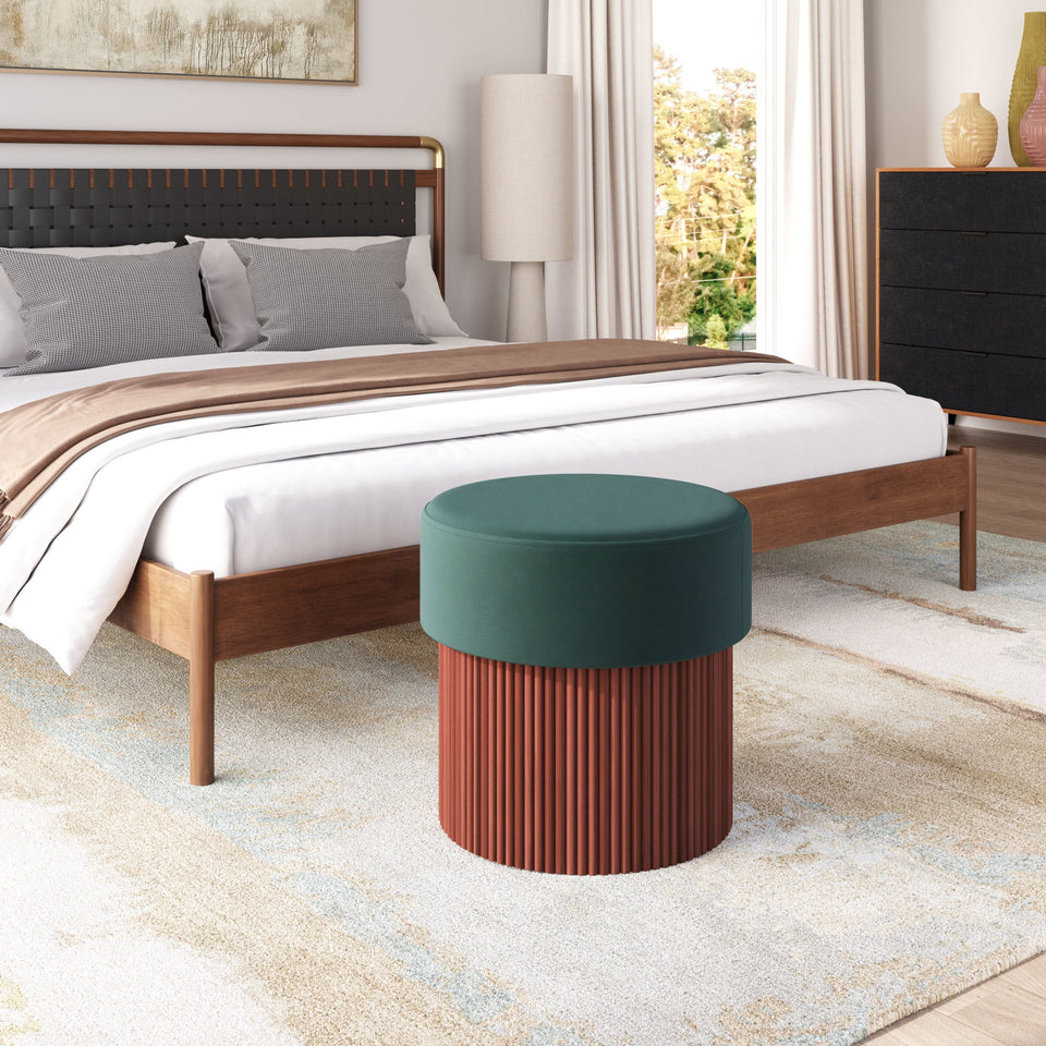 Boto Storage Ottoman Green