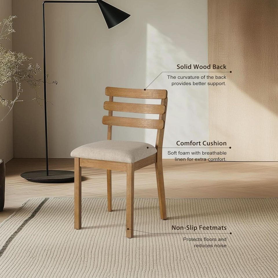 Premium Solid Wood Farmhouse Dining Table Set For Four