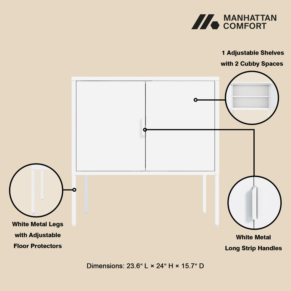 Ava 24" Metal Accent Cabinet