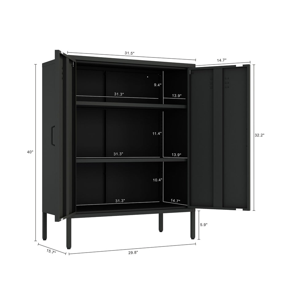 Naomi 32" Metal Accent Cabinet