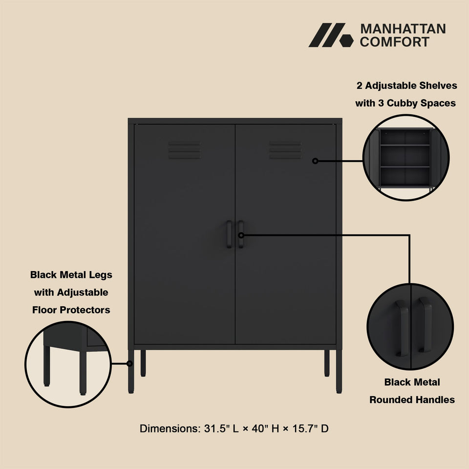 Naomi 32" Metal Accent Cabinet