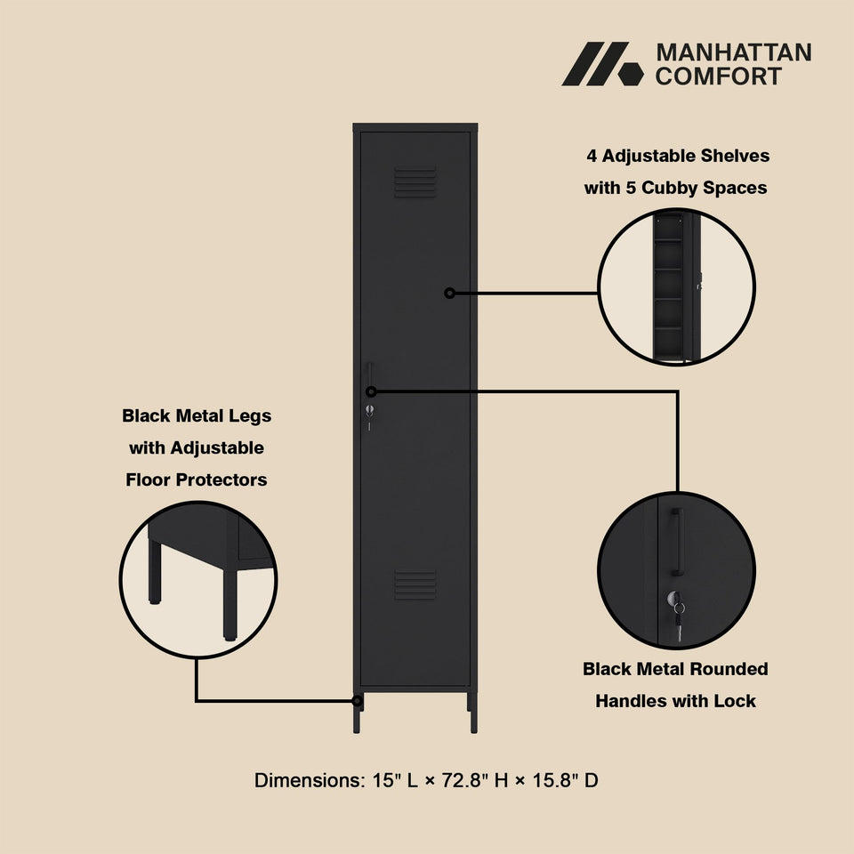 Naomi 15" Metal Storage Cabinet