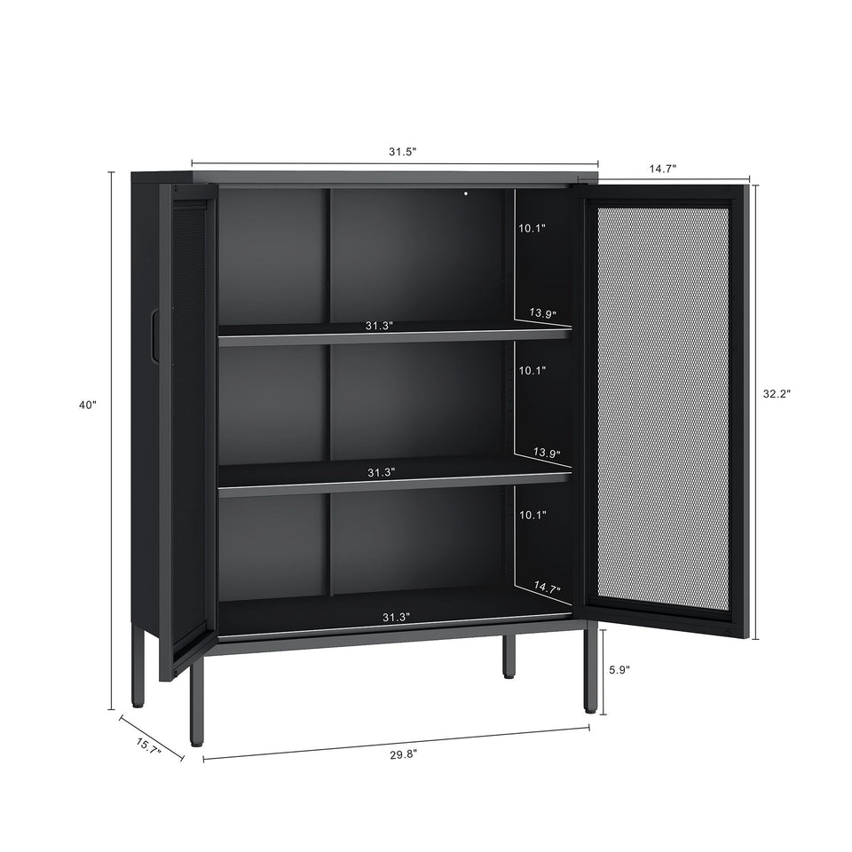 Amelia 32" Metal Accent Cabinet