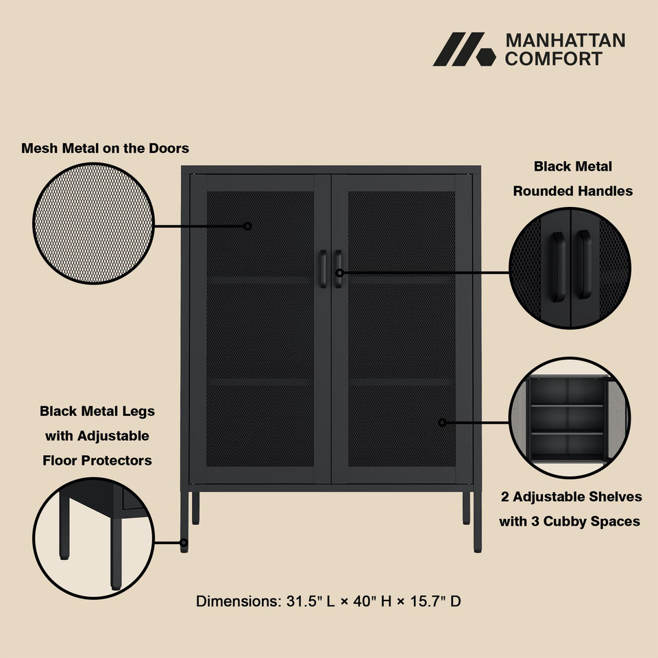 Amelia 32" Metal Accent Cabinet