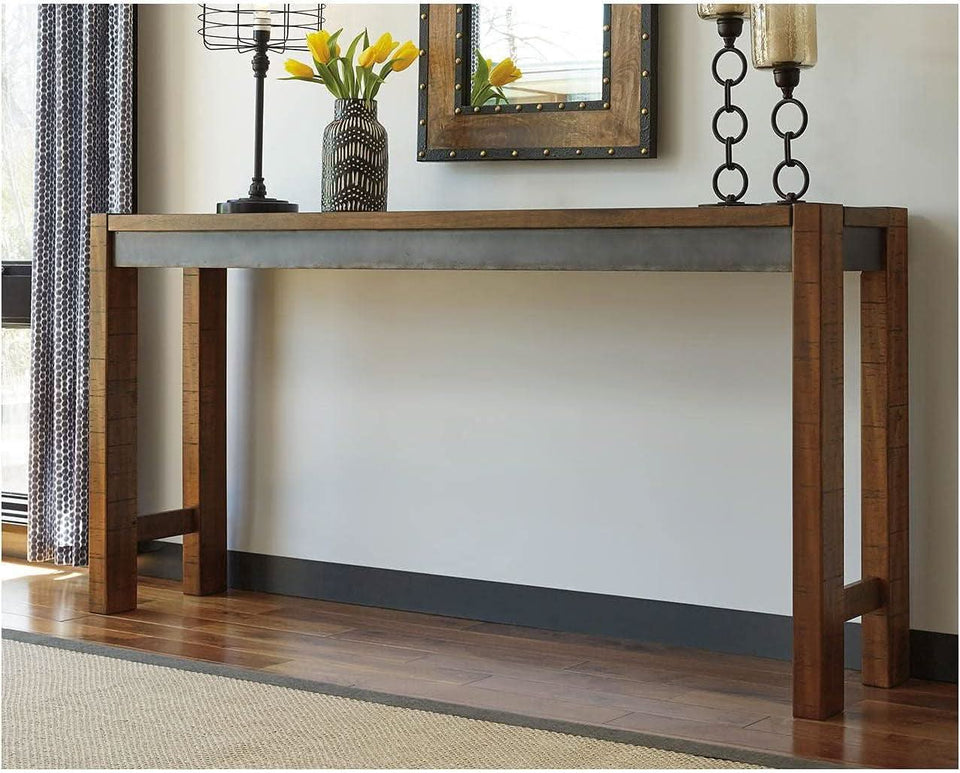 Torjin Urban Counter Height Dining Table Two Tone Brown