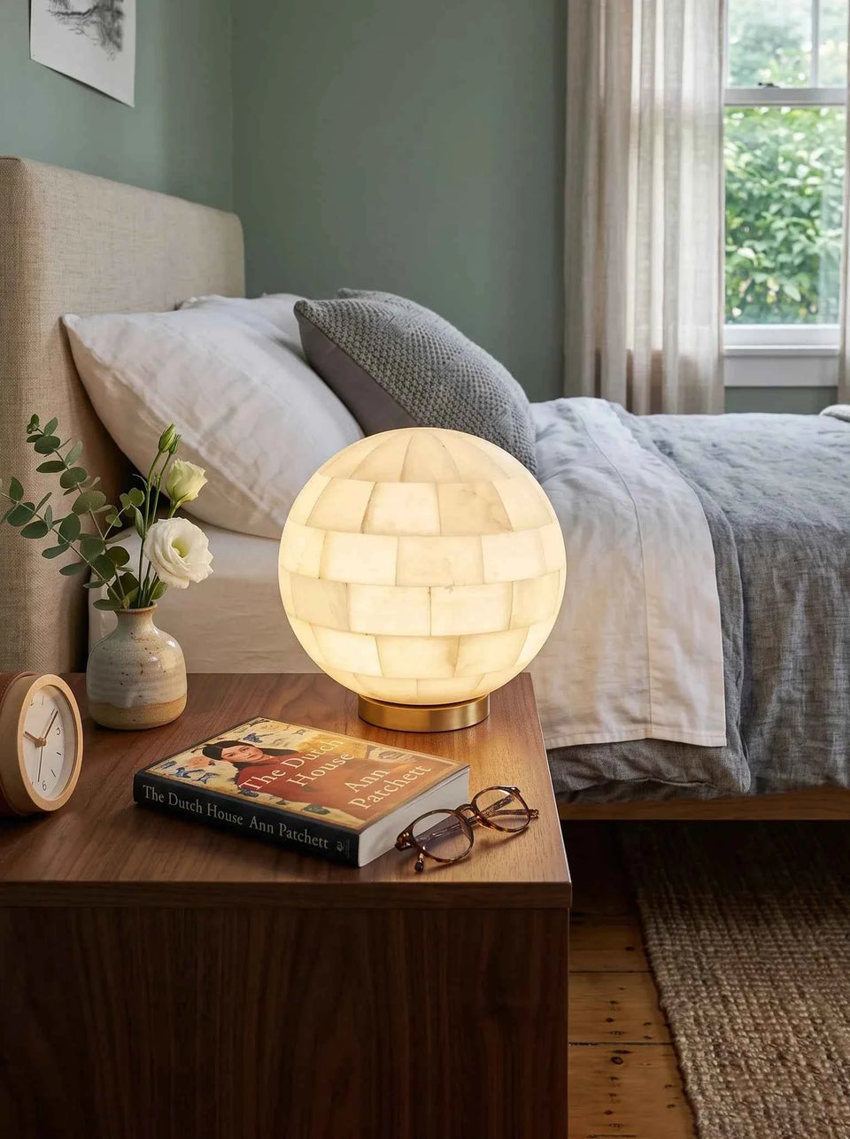 Alabaster Ball Table Lamp
