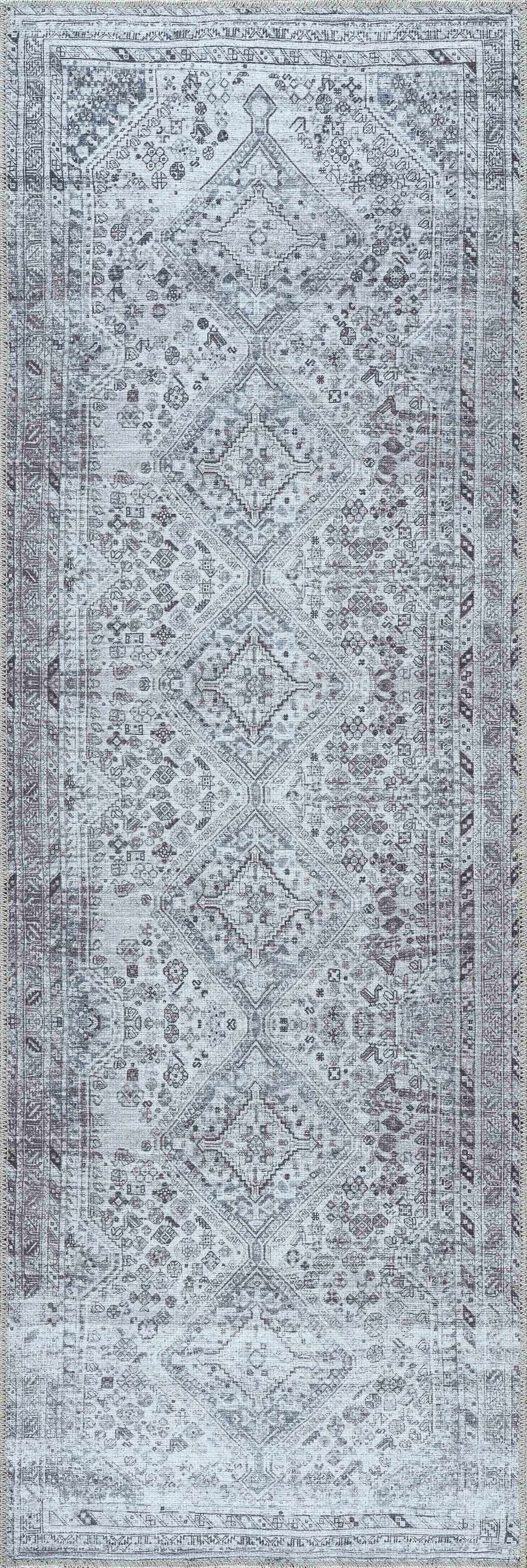 Barny Gray Denim Washable Rug - Clearance