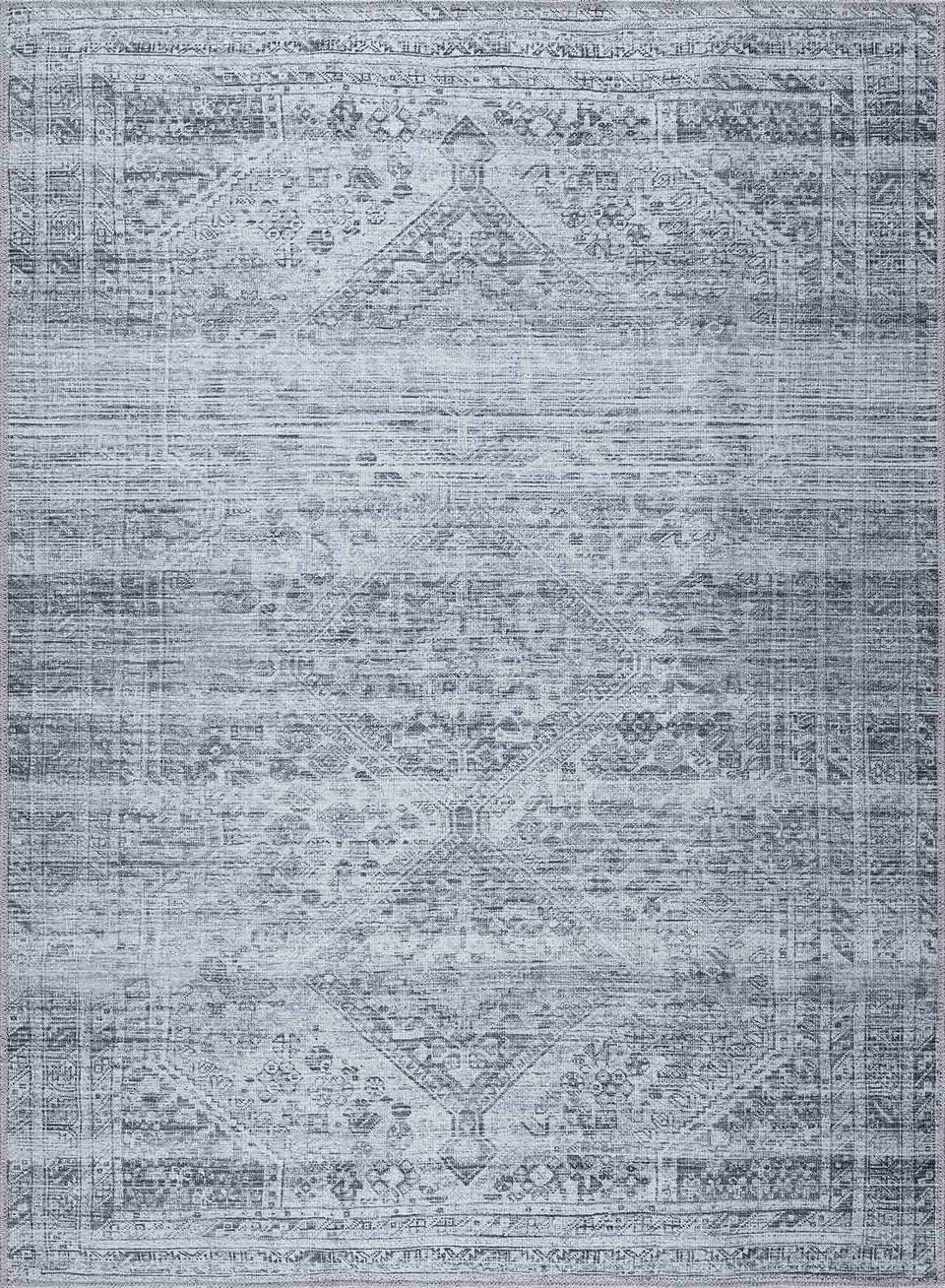 Barny Gray Blue Washable Rug - Clearance