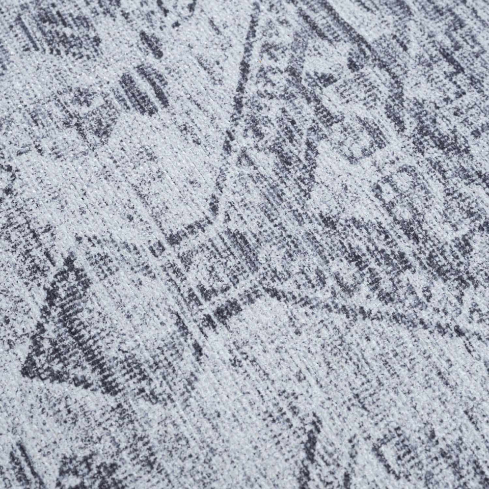 Barny Gray Blue Washable Rug - Clearance