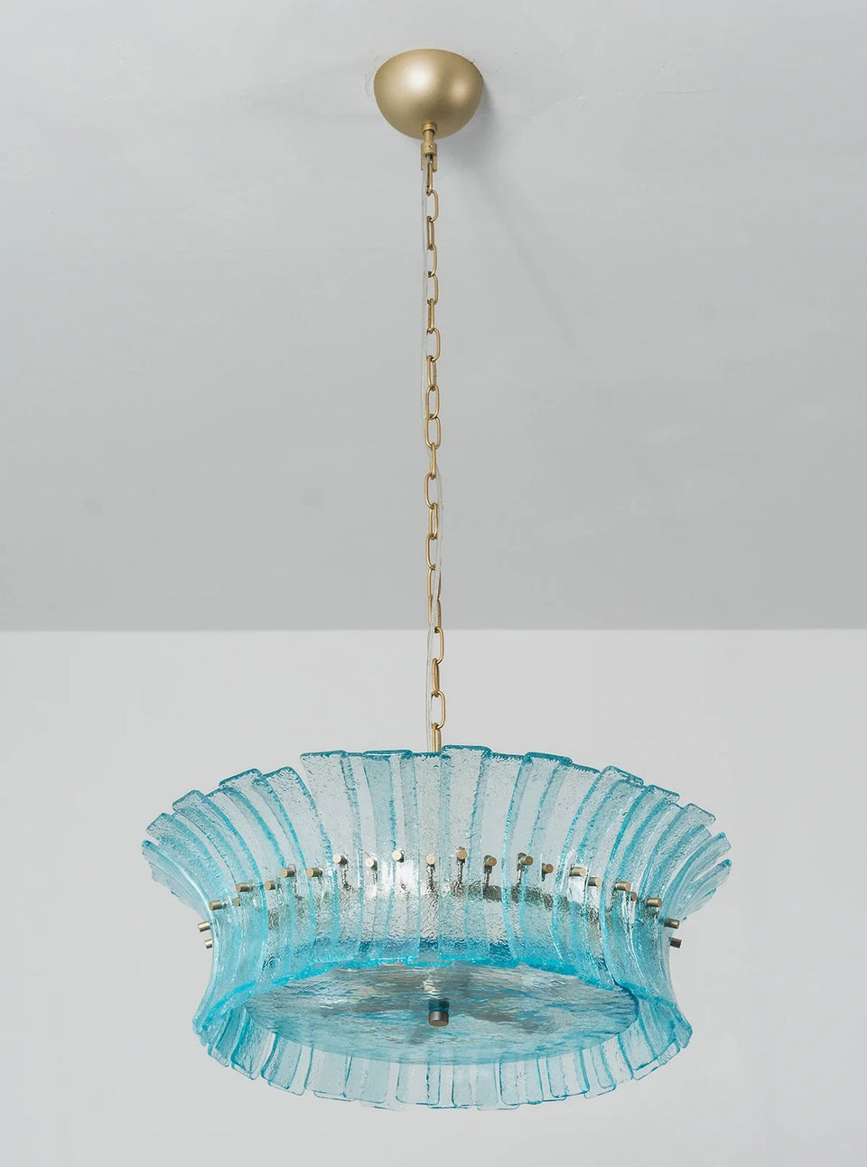 Aquamarine Calyra Tiered Glass Chandelier