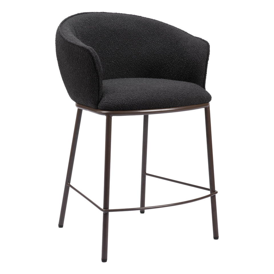 Essen Counter Stool Black & Bronze