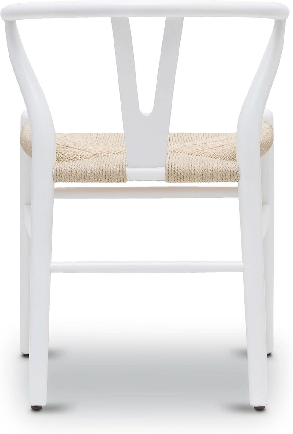 Mid Century White Weave Dining Chair For Dining Room