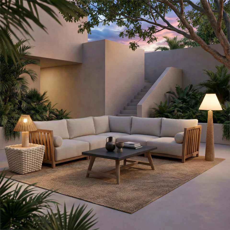 Palmia Solar Floor Lamp Natural