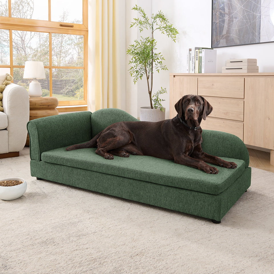 Oversized Pet Sofa for Medium/Large Dogs with Modern Design - Olive Green, Beige, Dark Blue, Dark Grey