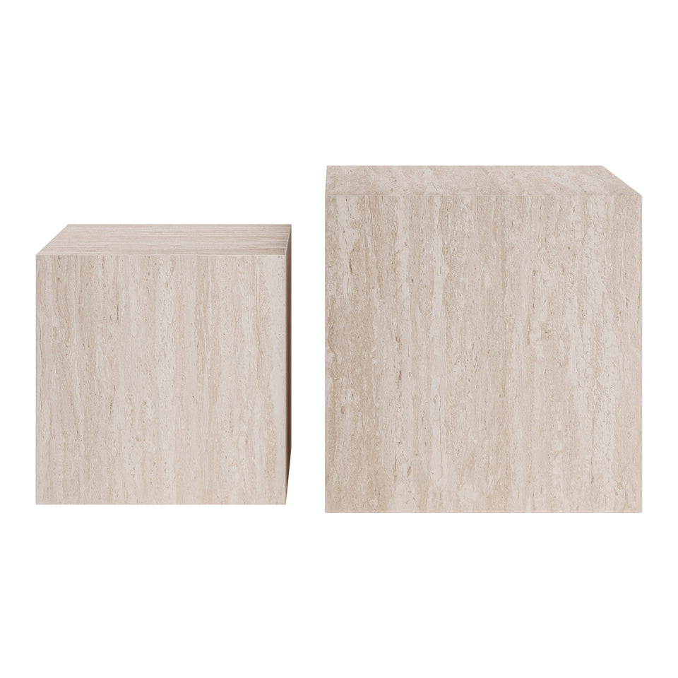 Cambro Coffee Table Set (2-Piece) Stone Beige