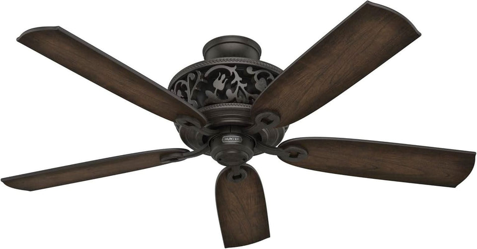 Promenade 54 Inch Indoor Ceiling Fan LED Lights Bronze Finish DC Motor Remote