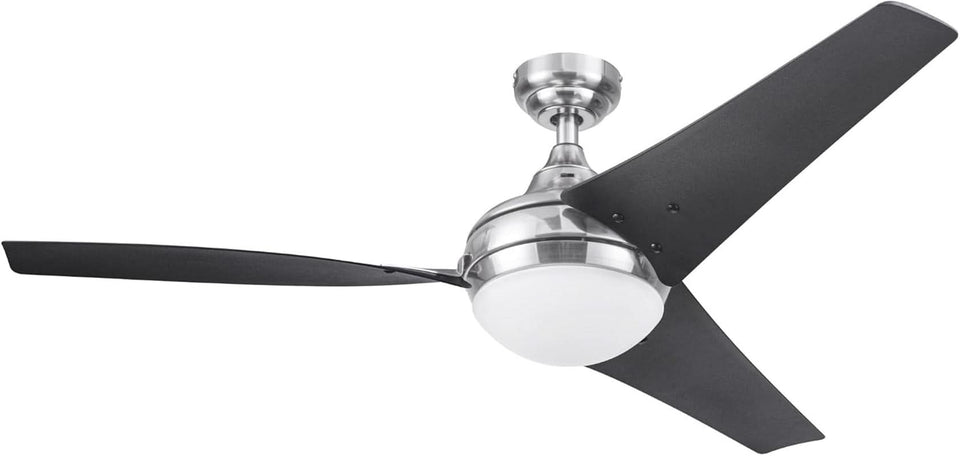 52 Inch Brushed Nickel LED Ceiling Fan With Remote