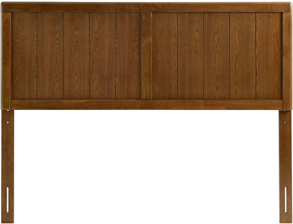 Mid-Century Walnut King Headboard With Contemporary Design