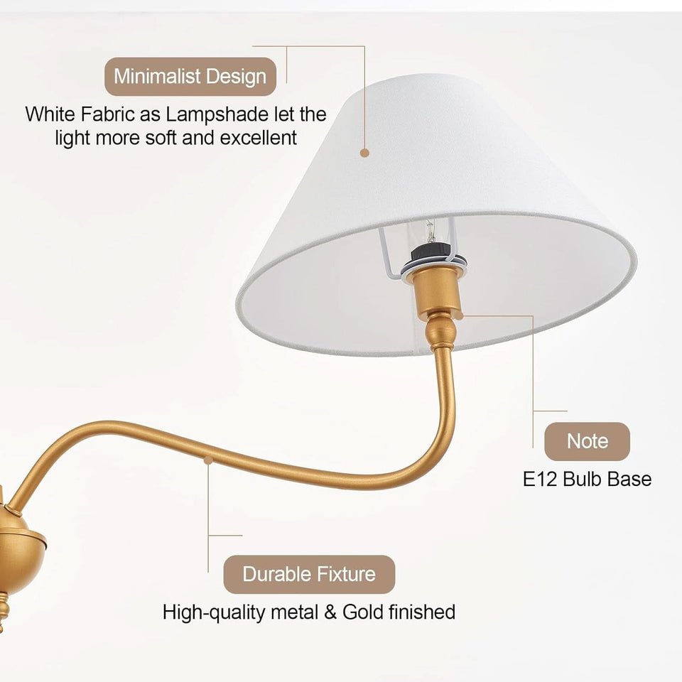 Goldtone Linear 2 Light Chandelier For Kitchen Island