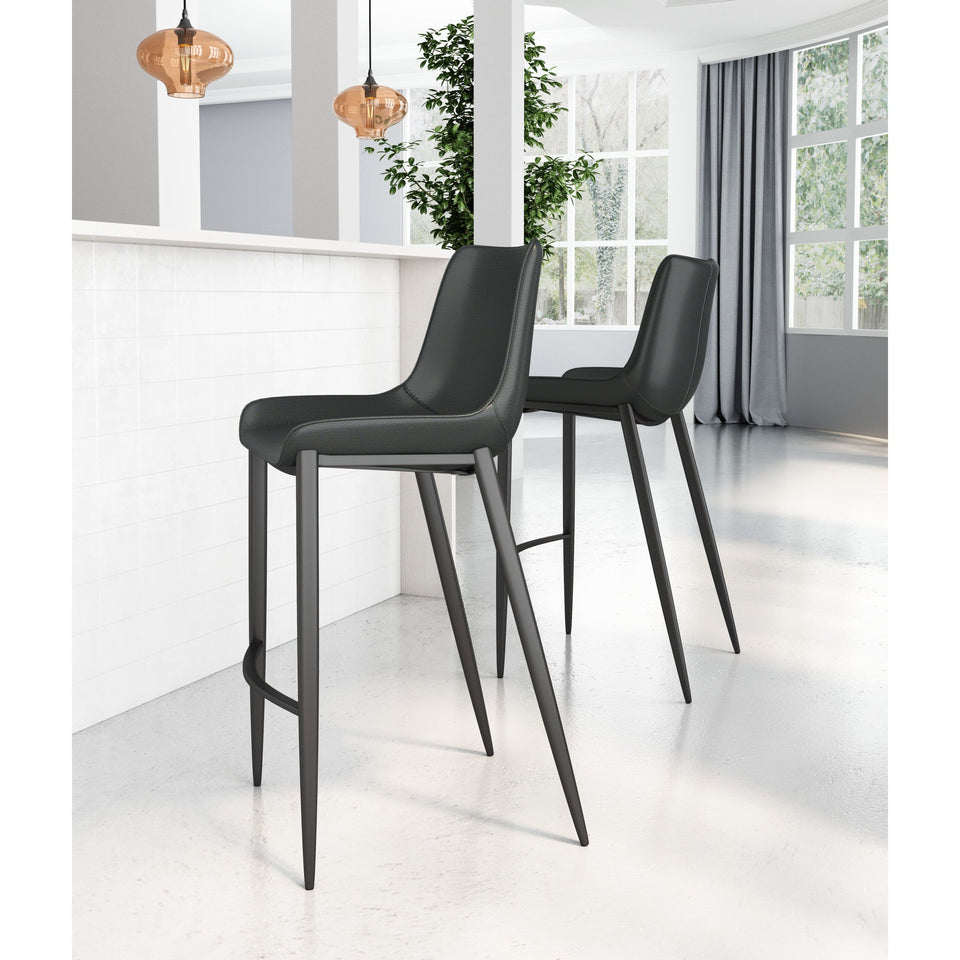 Magnus Barstool (Set of 2) Black