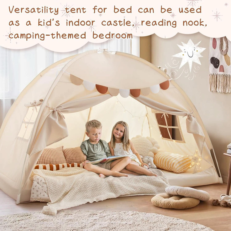 Full Size Bed Canopy Tent Blackout Polyester Cotton