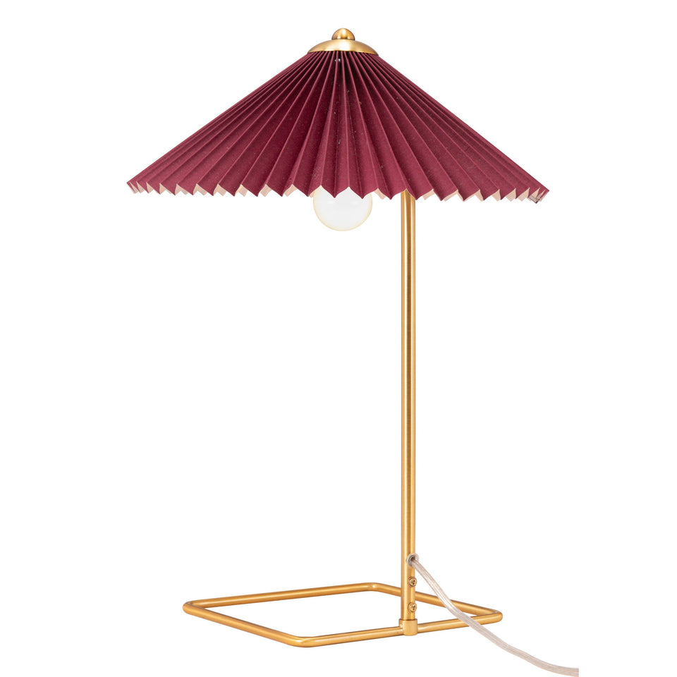 Charo Table Lamp Red & Gold