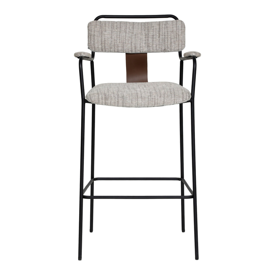 Couva Barstool (Set of 2) Gray Tweed