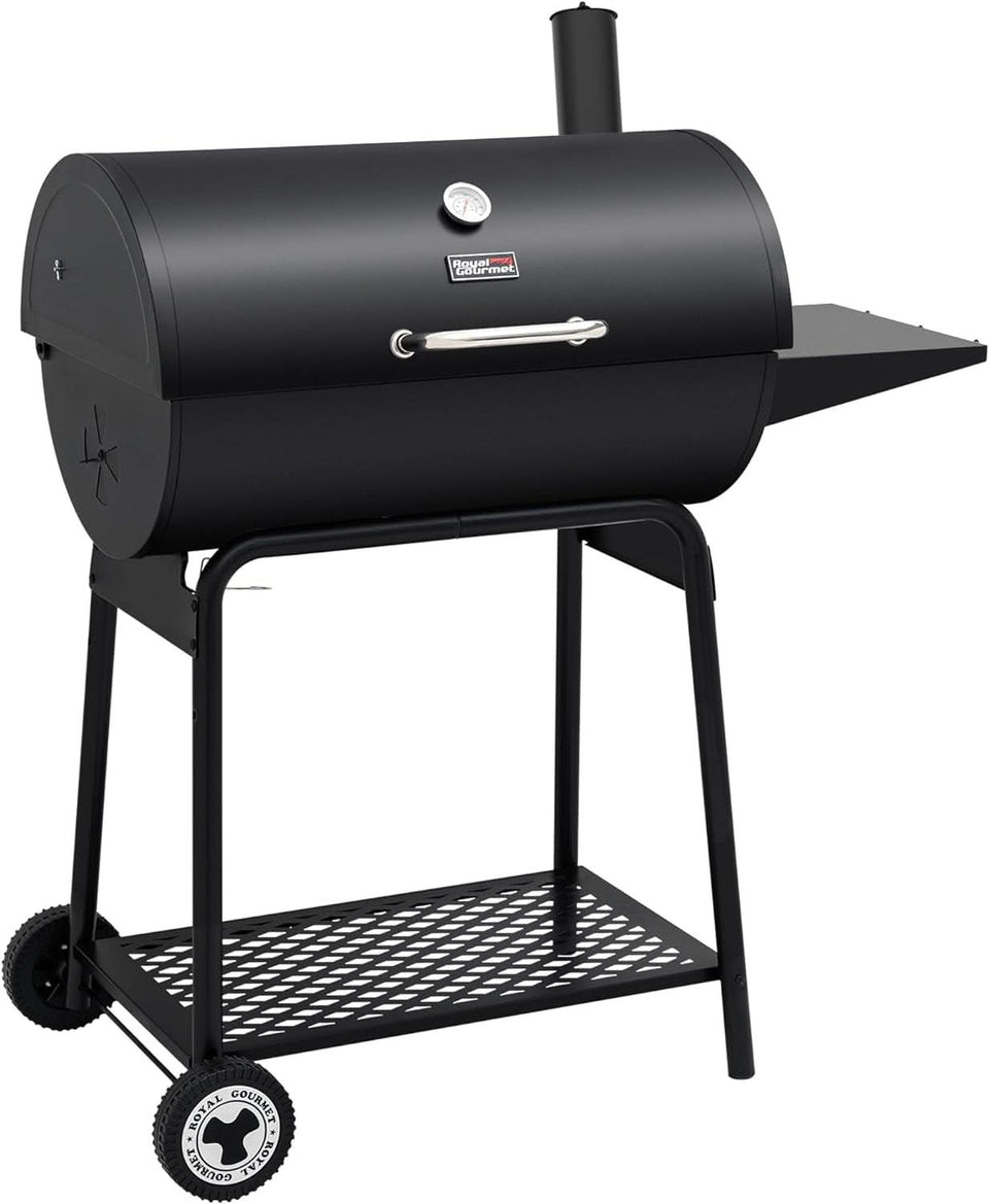 30 Inch Barrel Charcoal Grill With 627 Square Inches Cooking Space