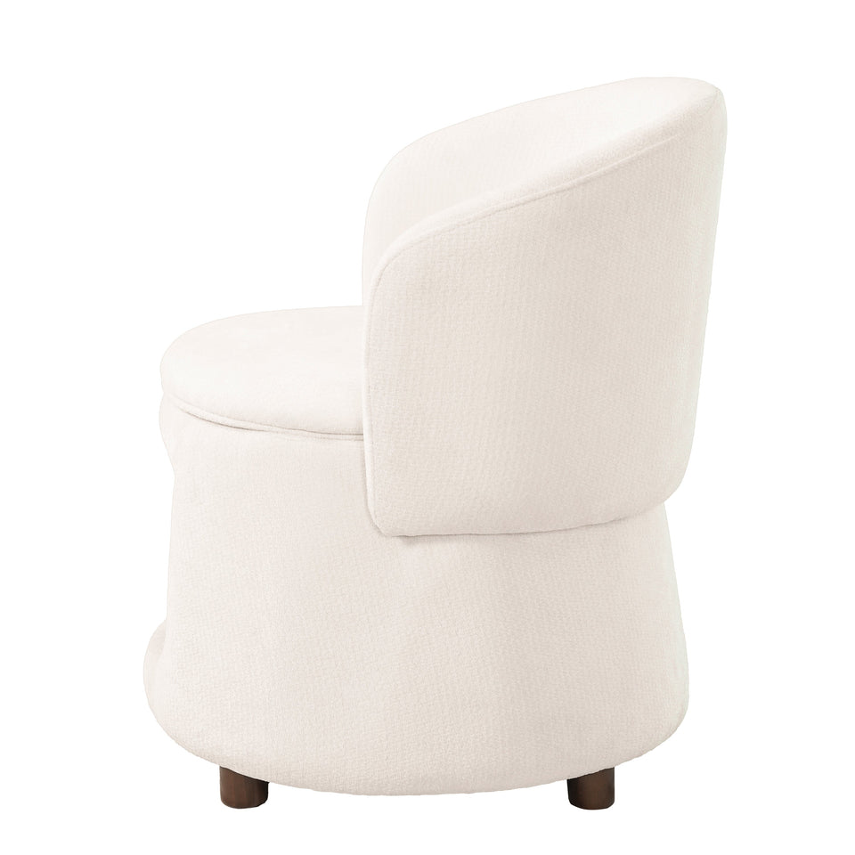 Beige Pet Friendly Chair with Hidden Pet Nook and Storage Seat - Beige