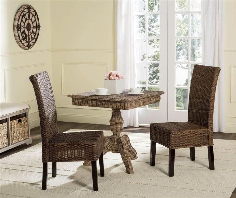 Grey Wicker 18 Inch Dining Chair Safavieh Home Collection
