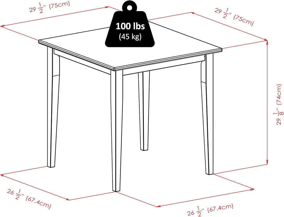 Groveland Light Oak Solid Wood Dining Table 29 Inch