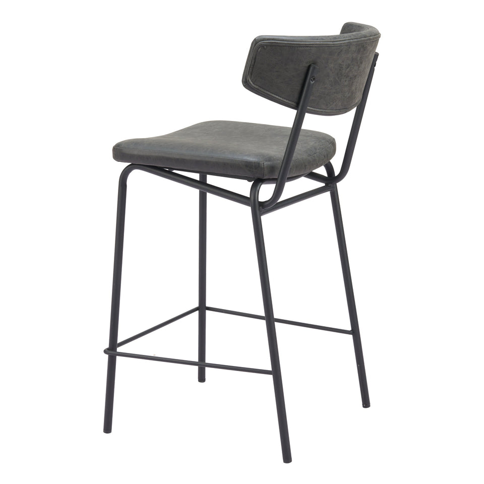 Charon Counter Stool (Set of 2) Vintage Black