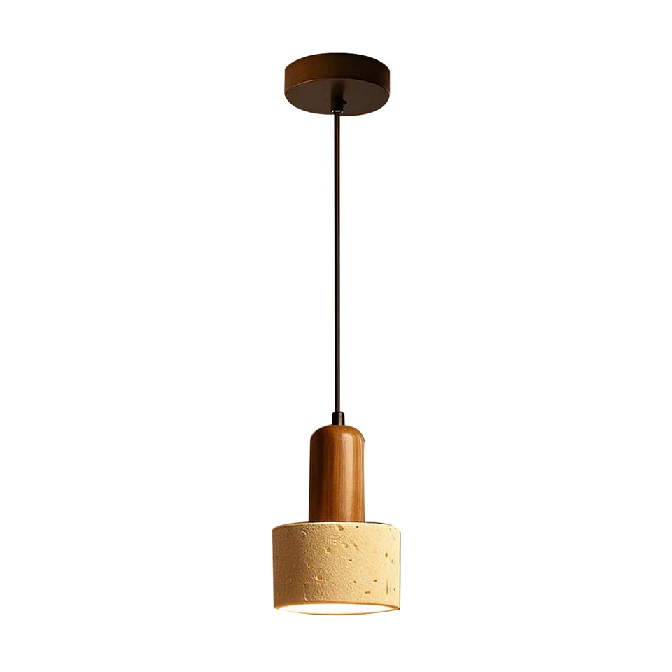 Walnut Wood wood pendant light - front view