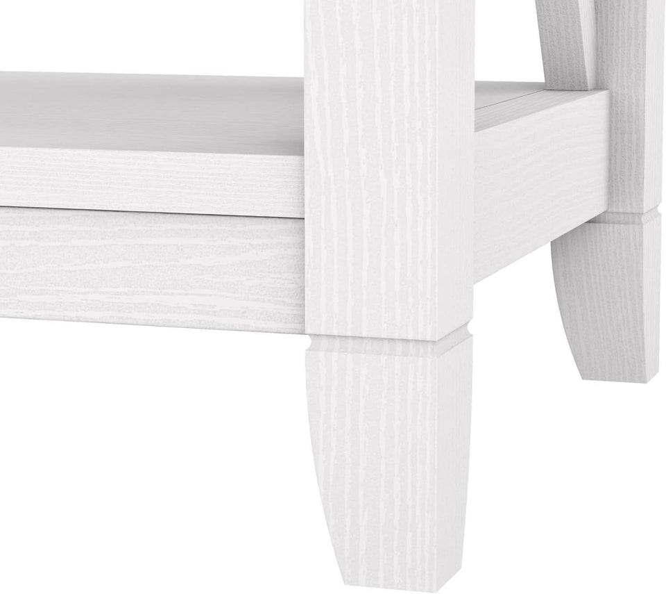 Tall 5 Shelf Bookcase In Pure White Oak Modern Farmhouse