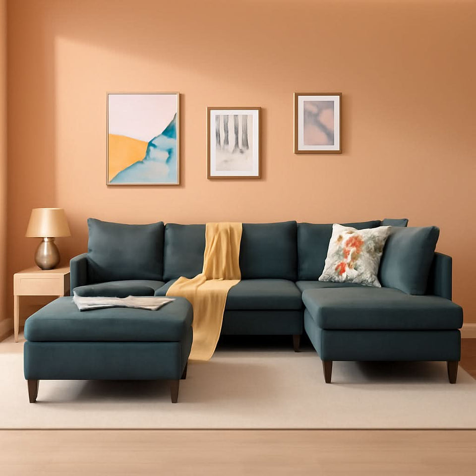 Sectional Sofa Grey Left Facing Chaise Living Room