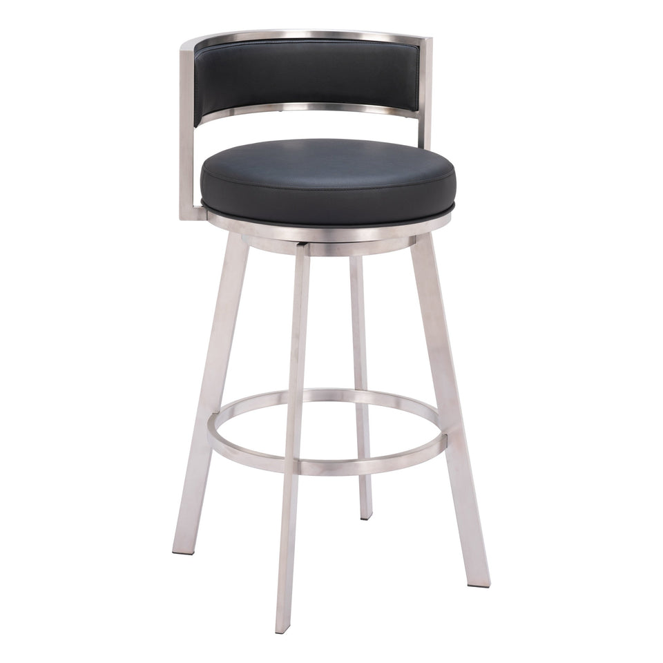 Gimsby Swivel Barstool Black