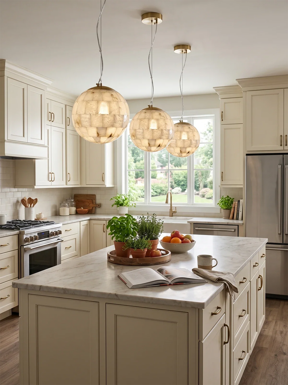 Ball Modern Alabaster Pendant Light