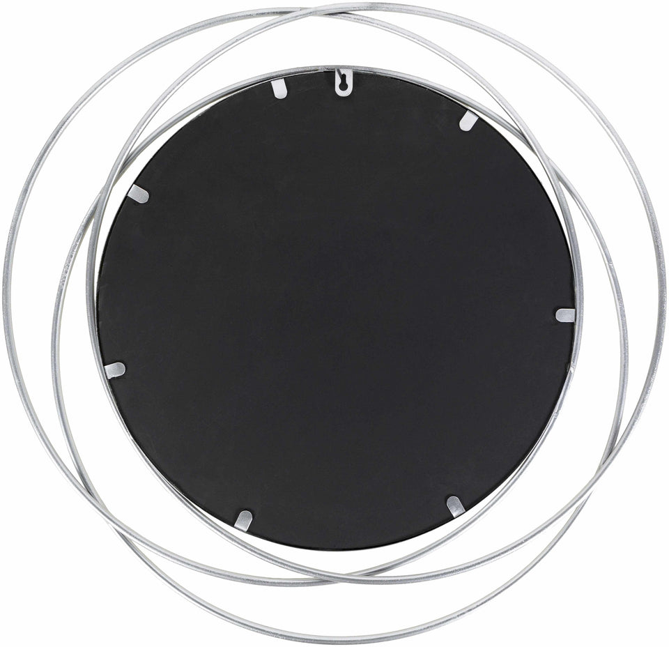 Basay Round Silver Gray Mirror