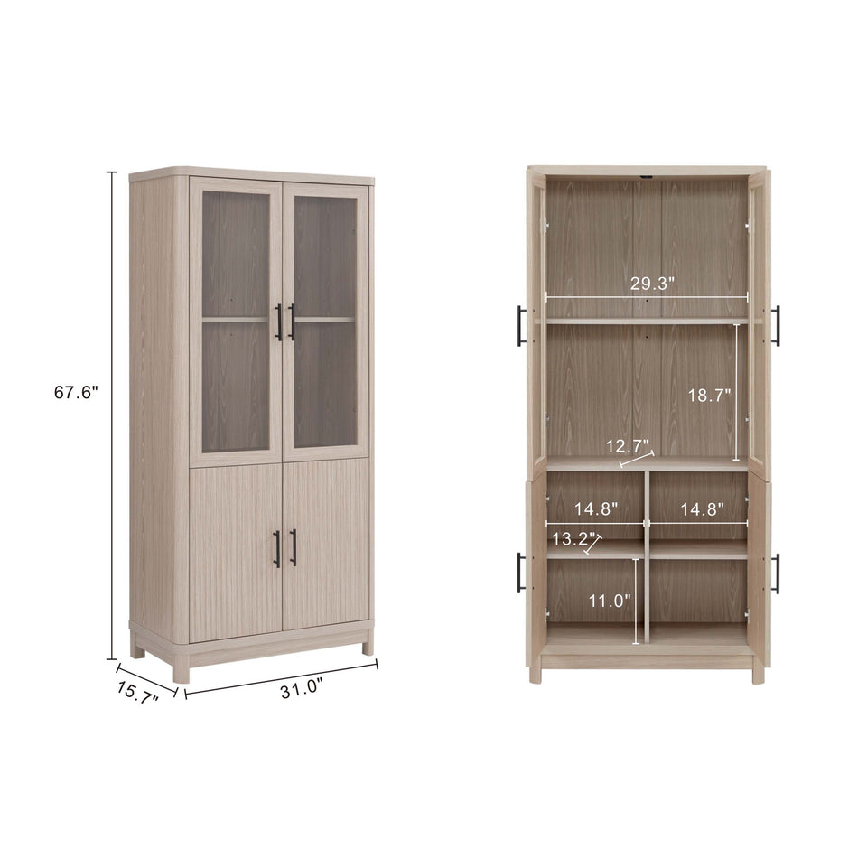 Jodie 31" Bookcase Cabinet (6-Shelf)