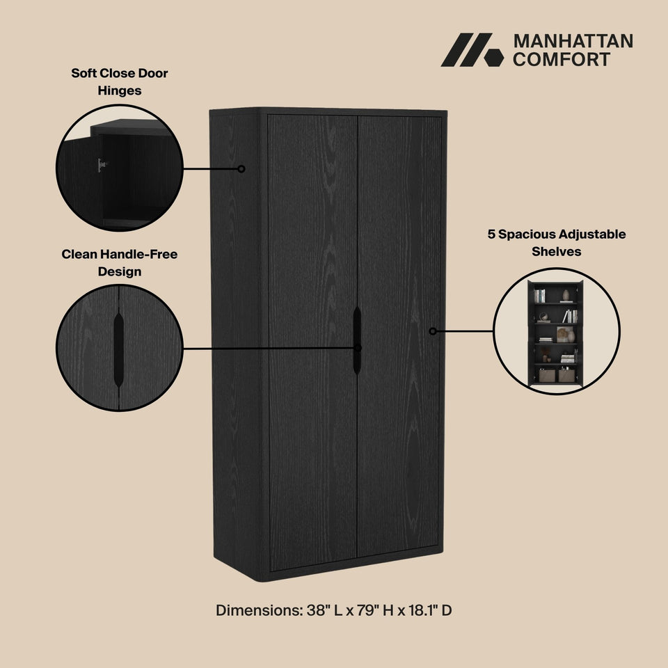 Rivington Tall 2-Door Storage Cabinet